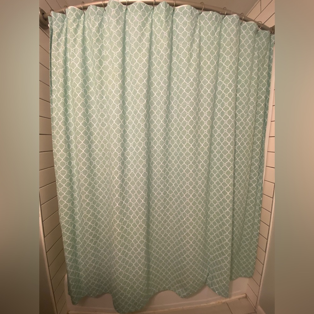 Threshold shower curtain